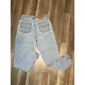 Vintage 90s LEVIS 521 Highrise Jeans Womens 12 Med 29x30 Tapered Stonewash USA